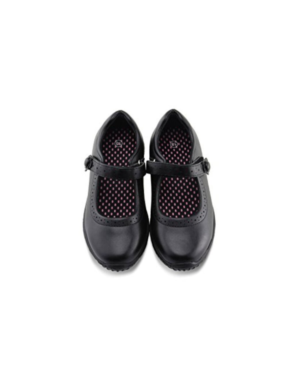 Girls Mary Jane Flats Lightweight School Uniform Dress Shoes Hook Loop